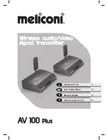 Предварительный просмотр 1 страницы MELICONI AV 100 Plus User Instructions