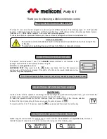 Предварительный просмотр 1 страницы MELICONI Fully 8.1 Manual