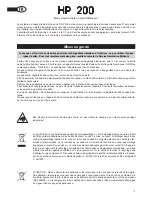 Предварительный просмотр 7 страницы MELICONI HP 200 Instruction Manual