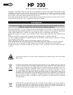 Предварительный просмотр 11 страницы MELICONI HP 200 Instruction Manual