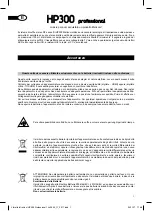 Предварительный просмотр 3 страницы MELICONI HP300 Professional Instruction Manual