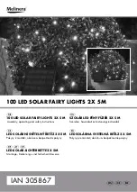 MELINERA 100 LED SOLAR FAIRY LIGHTS 2X5M Assembly, Operating And Safety Instructions предпросмотр