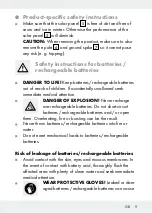 Preview for 9 page of MELINERA 100 LED SOLAR FAIRY LIGHTS 2X5M Assembly, Operating And Safety Instructions