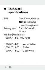 Предварительный просмотр 6 страницы MELINERA 100847-14-01 Operation And Safety Notes