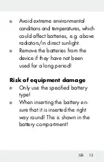 Предварительный просмотр 13 страницы MELINERA 100847-14-01 Operation And Safety Notes