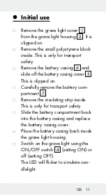 Предварительный просмотр 11 страницы MELINERA 113337 Operation And Safety Notes