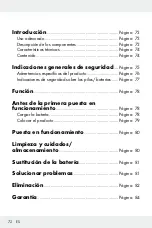 Preview for 72 page of MELINERA 286719 Assembly, Operating And Safety Instructions