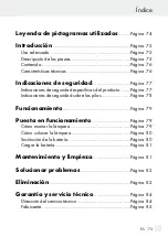 Preview for 73 page of MELINERA 287931 Assembly, Operating And Safety Instructions