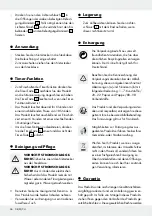 Предварительный просмотр 36 страницы MELINERA 288598 Operation And Safety Notes