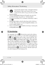 Предварительный просмотр 10 страницы MELINERA 48768 Operation And Safety Notes