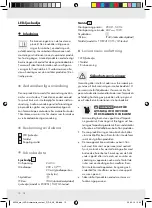 Предварительный просмотр 10 страницы MELINERA 60306 Operation And Safety Notes