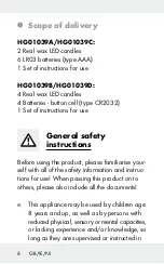 Preview for 8 page of MELINERA HG01039A Operation And Safety Notes