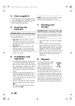 Предварительный просмотр 24 страницы MELINERA MWBA 5 A1 Operating Instructions Manual