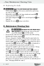 Предварительный просмотр 12 страницы MELINERA Z30094A-D Assembly, Operating And Safety Instructions