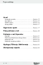 Предварительный просмотр 14 страницы MELINERA Z30094A-D Assembly, Operating And Safety Instructions