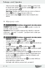 Предварительный просмотр 22 страницы MELINERA Z30094A-D Assembly, Operating And Safety Instructions