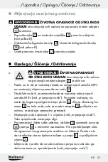 Предварительный просмотр 23 страницы MELINERA Z30094A-D Assembly, Operating And Safety Instructions