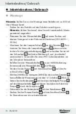 Предварительный просмотр 70 страницы MELINERA Z30094A-D Assembly, Operating And Safety Instructions