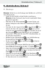 Предварительный просмотр 81 страницы MELINERA Z30094A Assembly, Operating And Safety Instructions