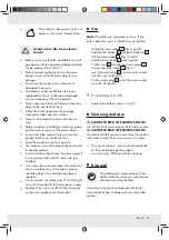 Предварительный просмотр 15 страницы MELINERA Z31245A Operation And Safety Notes