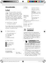 Предварительный просмотр 6 страницы MELINERA Z31515A Operation And Safety Notes