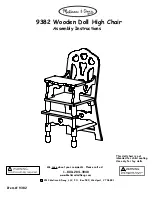 Melissa & Doug Wooden Doll High Chair 9382 Assembly Instructions Manual preview