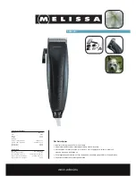 Melissa 638-140 Specification Sheet preview