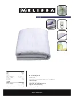 Preview for 1 page of Melissa Electric Heating Sheet 631-087 Specification Sheet