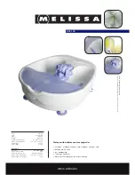 Предварительный просмотр 1 страницы Melissa Footspa with Bubbles and Massageroller 631-130 Specification Sheet