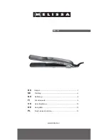 Melissa Hair Straightener 635-124 User Manual preview