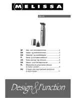 Preview for 1 page of Melissa Nose and Hair Trimmer 638-145 Product Manual