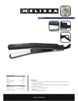 Preview for 1 page of Melissa Straightener 635-094 Specifications