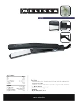 Предварительный просмотр 1 страницы Melissa Straightener 635-094 Specifications