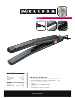 Preview for 1 page of Melissa Straightener with LED Temp. Control 635-109 Specifications
