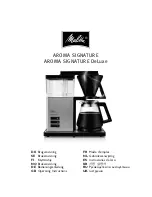 Melitta AROMA SIGNATURE DeLuxe Operating Instructions Manual preview