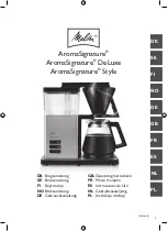 Предварительный просмотр 1 страницы Melitta AROMA SIGNATURE Operating Instructions Manual