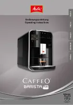 Preview for 1 page of Melitta Caffeo Barista T Operating Instructions Manual