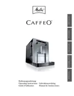 Preview for 1 page of Melitta Caffeo Operating Instructions Manual