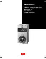 Melitta cup-breakfast Operating Instructions Manual preview