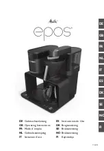 Preview for 1 page of Melitta epos Series Operating Instructions Manual