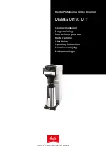 Melitta M170 MT Operating Instructions Manual preview