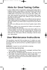 Preview for 9 page of Melitta ME10TS Use And Care Manual