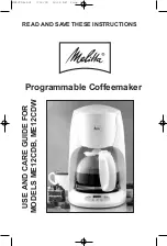 Melitta ME12CDB Use And Care Manual preview