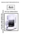 Melitta MECM12CAN Use And Care Manual preview