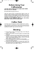 Preview for 5 page of Melitta MEFB1B Use And Care Manual