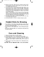 Preview for 6 page of Melitta MEFB1B Use And Care Manual