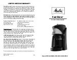 Предварительный просмотр 22 страницы Melitta MEFB6B Owner'S Manual