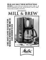 Preview for 1 page of Melitta MEMB1CAN Mill & Brew Use And Care Manual