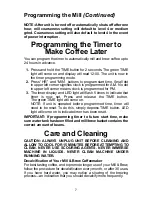 Preview for 7 page of Melitta MEMB1CAN Mill & Brew Use And Care Manual