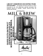 Preview for 13 page of Melitta MEMB1CAN Mill & Brew Use And Care Manual